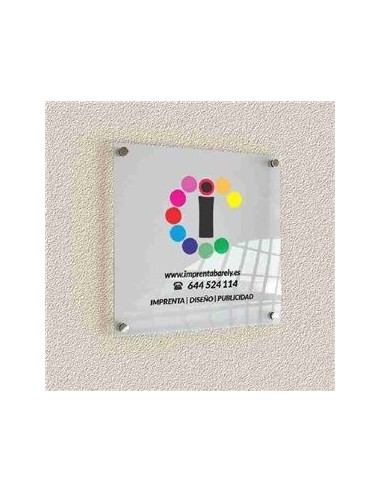 Placa para puerta metacrilato