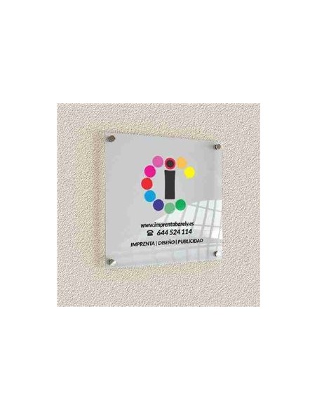 Placa para puerta metacrilato