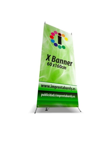 X Banner expositor para interior - Imprenta Barely